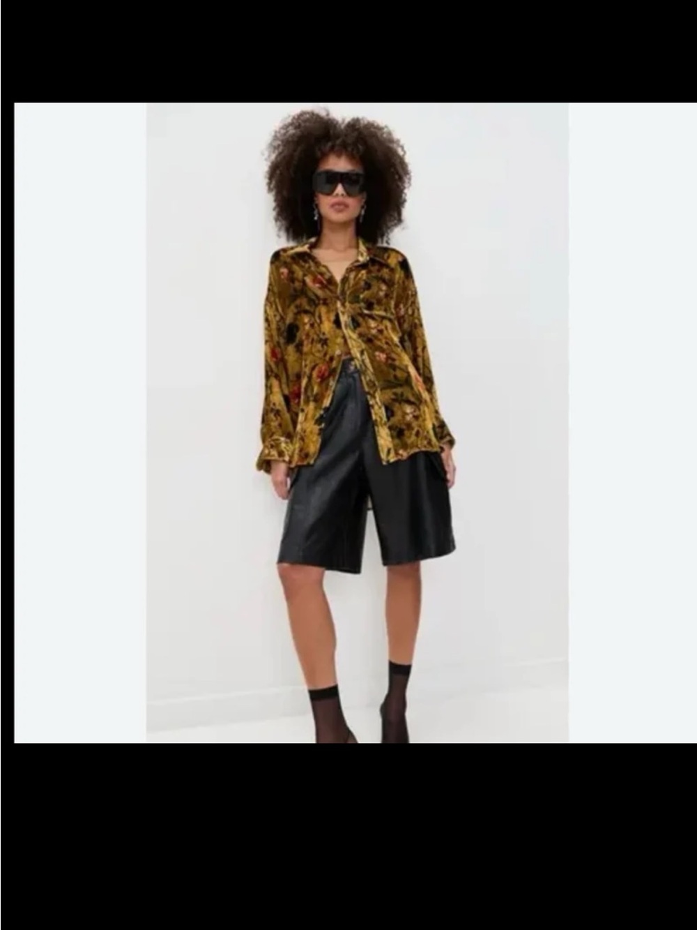 Anthropologie Pilcro Hadley Relaxed Velvet Burnout Shirt Size Small
